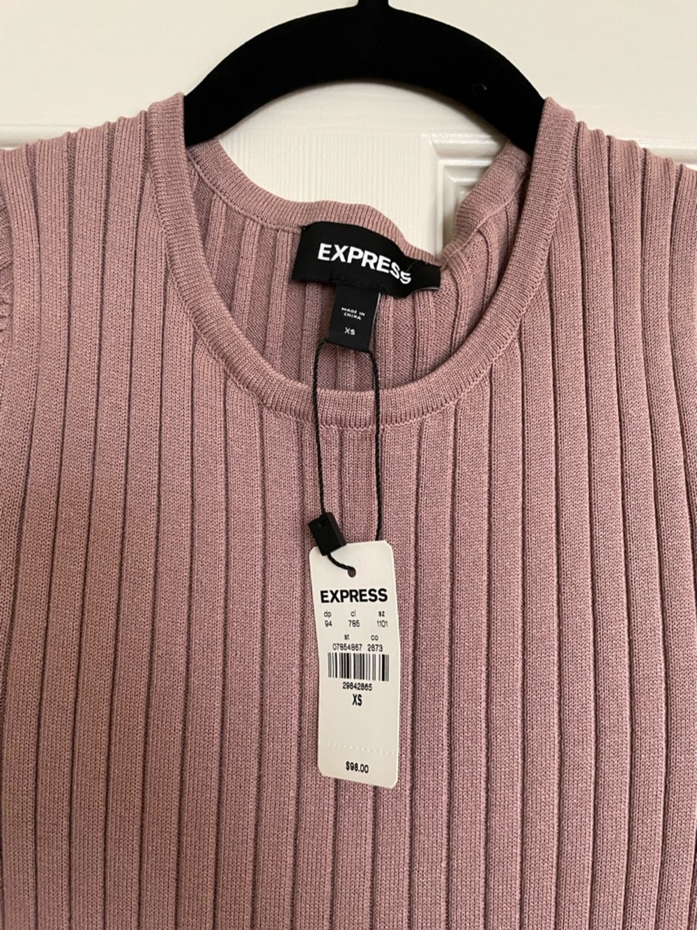 Express Ribbed Long Sleeve Maxi Dress XS - Picture 2 of 11